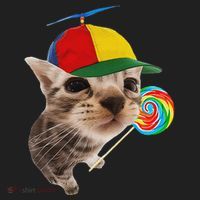 Silly Cat With Lollipop Meme Hat thumb 2