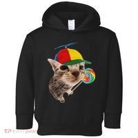 Silly Cat With Lollipop Meme Toddler Hoodie thumb 0