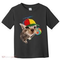 Silly Cat With Lollipop Meme Toddler T-Shirt thumb 0