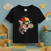 Silly Cat With Lollipop Meme Toddler T-Shirt thumb 3
