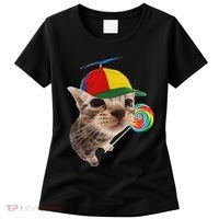 Silly Cat With Lollipop Meme Women's T-Shirt thumb 0