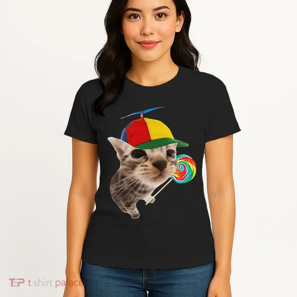 Silly Cat With Lollipop Meme Women's T-Shirt