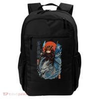 Samurai Cat Warrior And Mystic Blue Dragon Backpack thumb 0