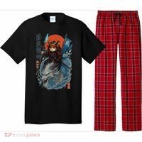 Samurai Cat Warrior And Mystic Blue Dragon Pajama Set thumb 0