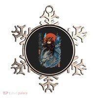 Samurai Cat Warrior And Mystic Blue Dragon Ornament thumb 0