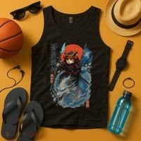 Samurai Cat Warrior And Mystic Blue Dragon Tank Top thumb 4
