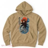 Samurai Cat Warrior And Mystic Blue Dragon Hoodie thumb 0