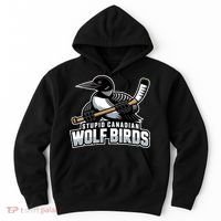 Stupid Canadian Wolf Bird Hockey Duck Funny Hoodie thumb 0