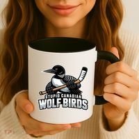 Stupid Canadian Wolf Bird Hockey Duck Funny Coffee Mug thumb 3