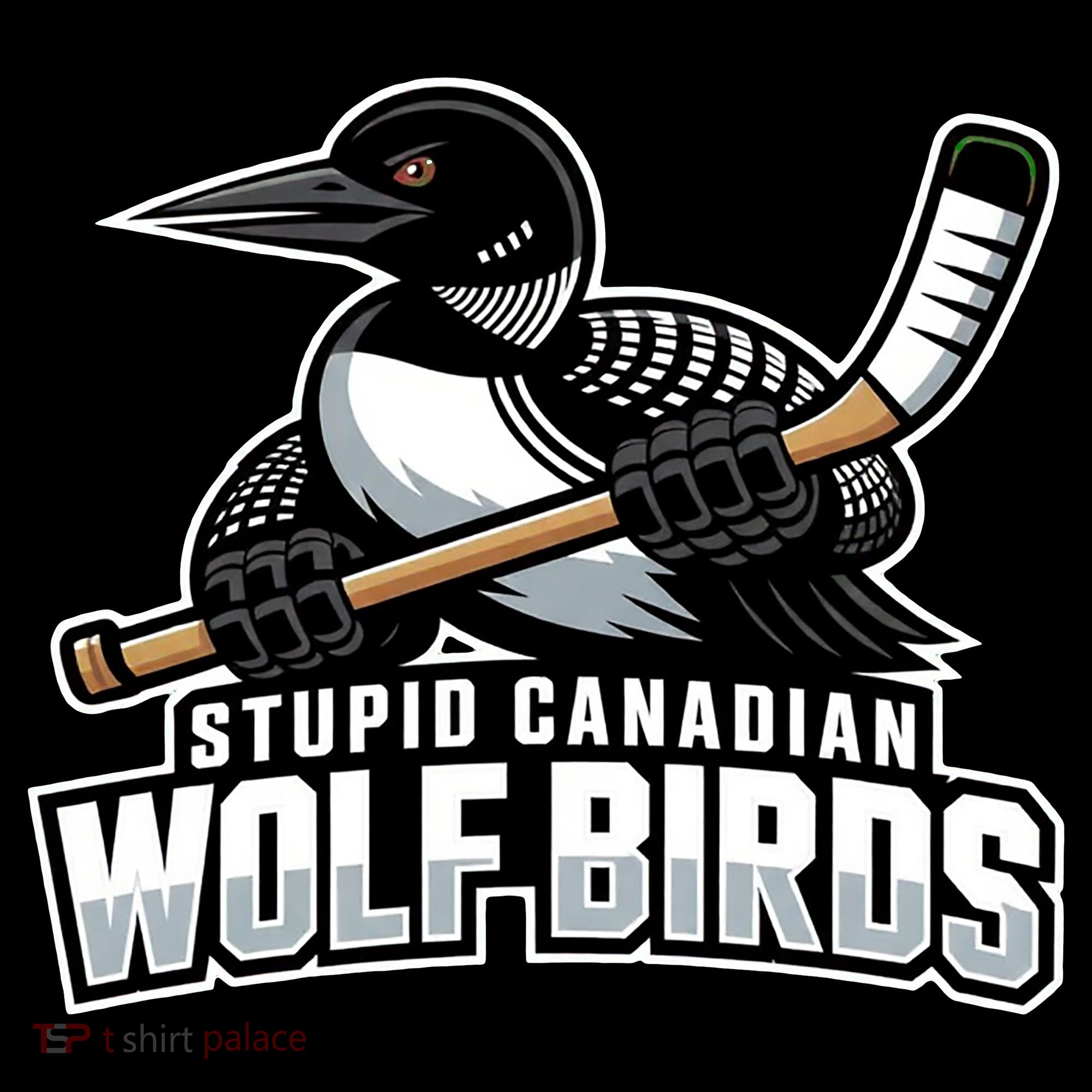 Stupid Canadian Wolf Bird Hockey Duck Funny Coffee Mug