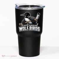 Stupid Canadian Wolf Bird Hockey Duck Funny Tumbler thumb 0