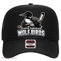 Stupid Canadian Wolf Bird Hockey Duck Funny Hat thumb 0