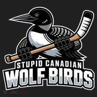 Stupid Canadian Wolf Bird Hockey Duck Funny Hat thumb 2