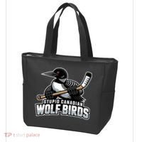 Stupid Canadian Wolf Bird Hockey Duck Funny Tote Bag thumb 3