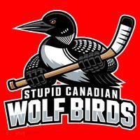 Stupid Canadian Wolf Bird Hockey Duck Funny Santa Hat thumb 1