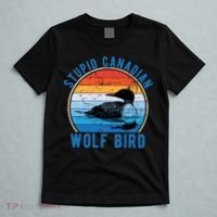 Stupid Canadian Wolf Funny Loon Bird Humor T-Shirt thumb 5