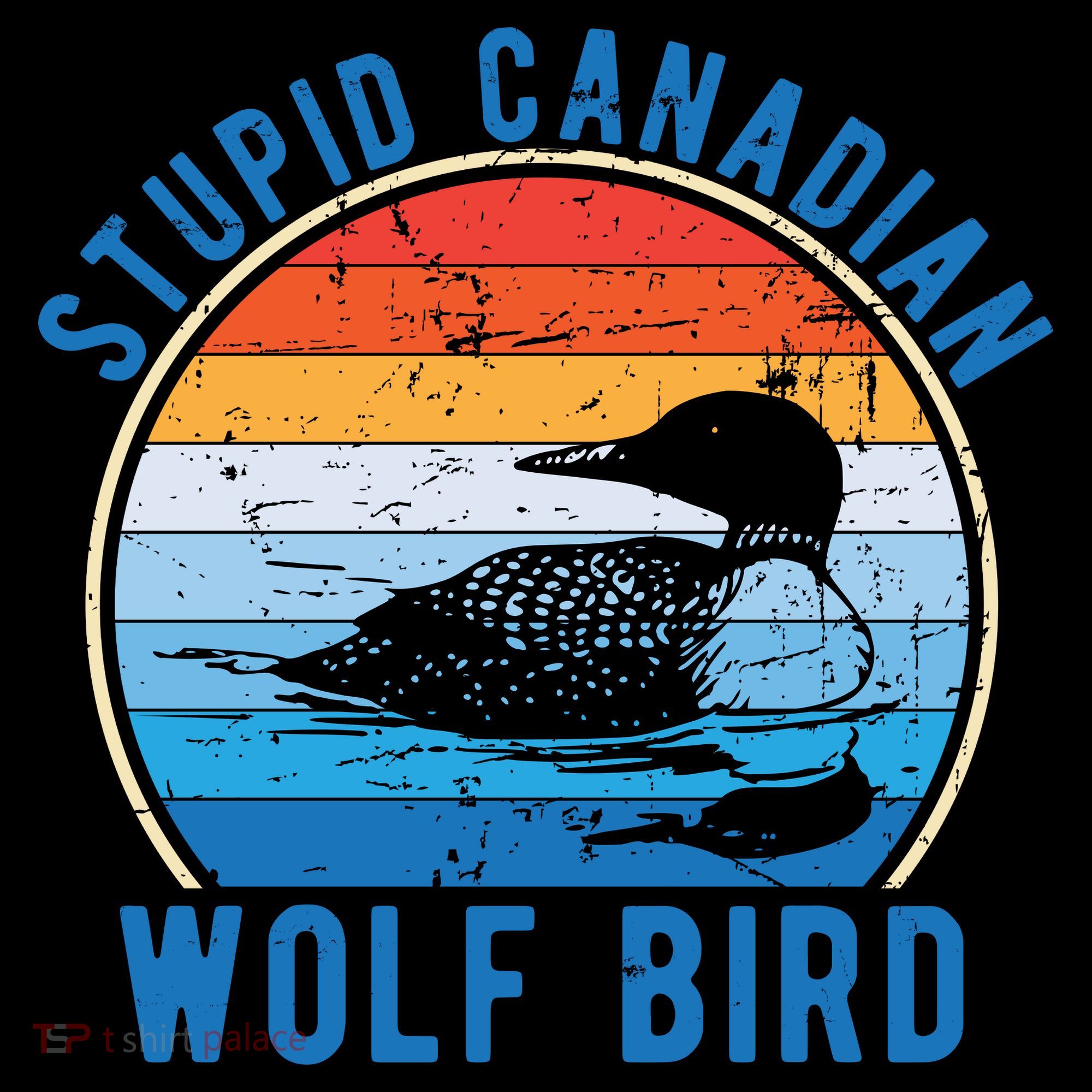 Stupid Canadian Wolf Funny Loon Bird Humor Coffee Mug