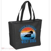 Stupid Canadian Wolf Funny Loon Bird Humor Tote Bag thumb 2