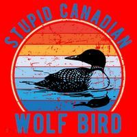 Stupid Canadian Wolf Funny Loon Bird Humor Santa Hat thumb 1