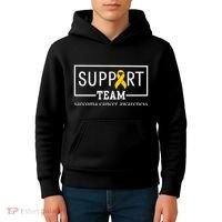 Sarcoma Cancer Warrior Awareness Support Team Kids Hoodie thumb 4