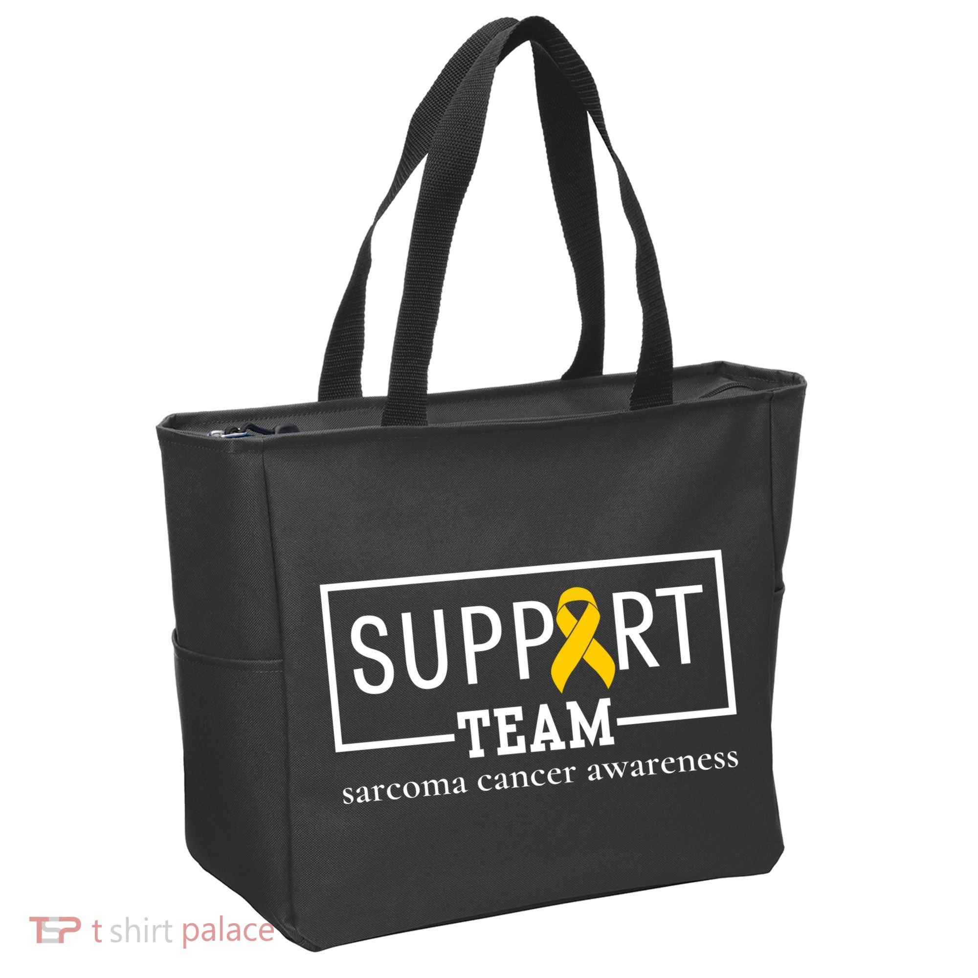 Sarcoma Cancer Warrior Awareness Support Team Tote Bag