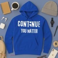 Semicolon Continue You Matter Suicide Prevention Gift Hoodie thumb 3