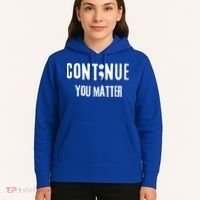 Semicolon Continue You Matter Suicide Prevention Gift Hoodie thumb 5