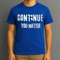 Semicolon Continue You Matter Suicide Prevention Gift T-Shirt thumb 3