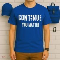 Semicolon Continue You Matter Suicide Prevention Gift T-Shirt thumb 6