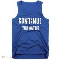 Semicolon Continue You Matter Suicide Prevention Gift Tank Top thumb 0