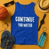 Semicolon Continue You Matter Suicide Prevention Gift Tank Top thumb 4