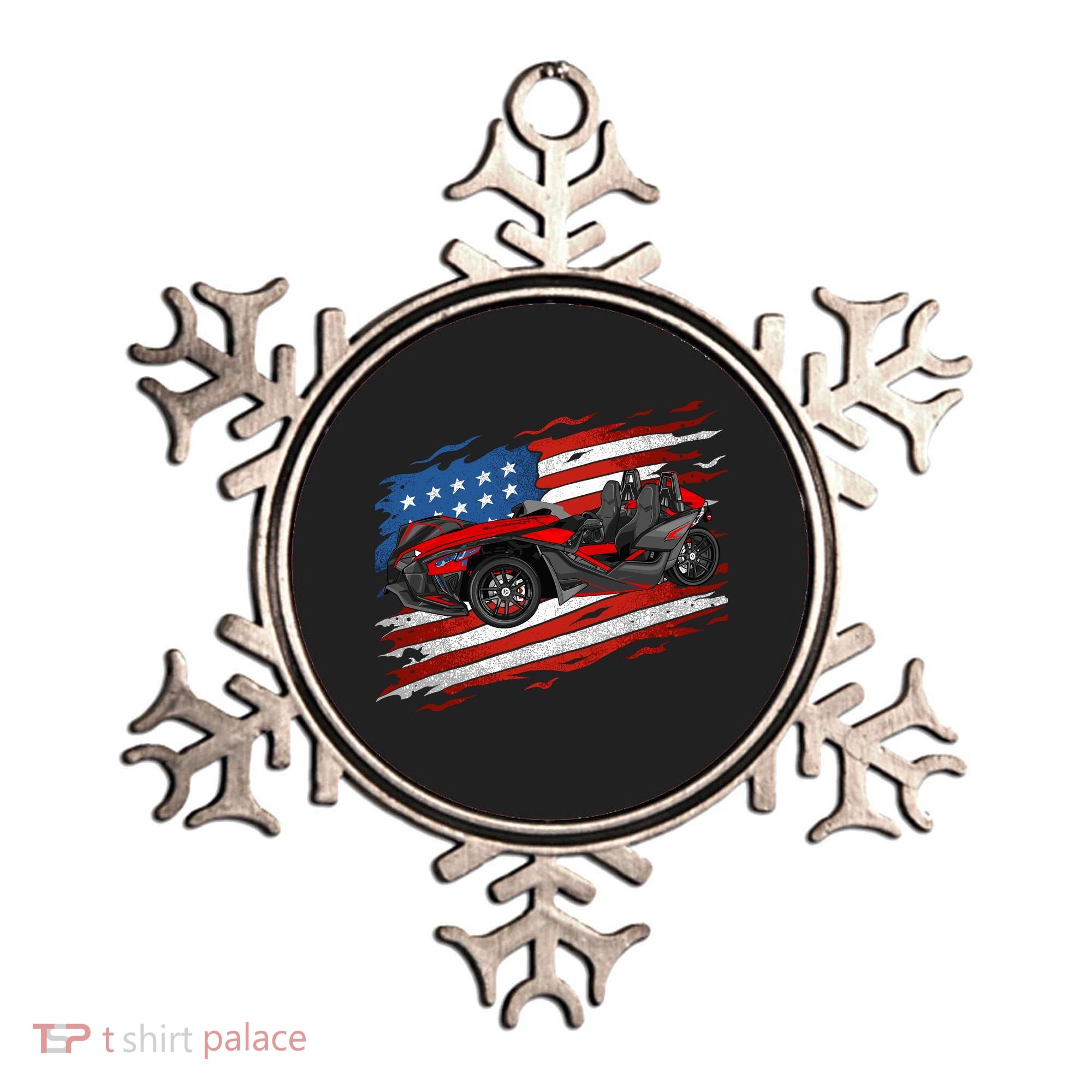 Slingshot Driver 4th Of July Slingshot American Flag Ornament