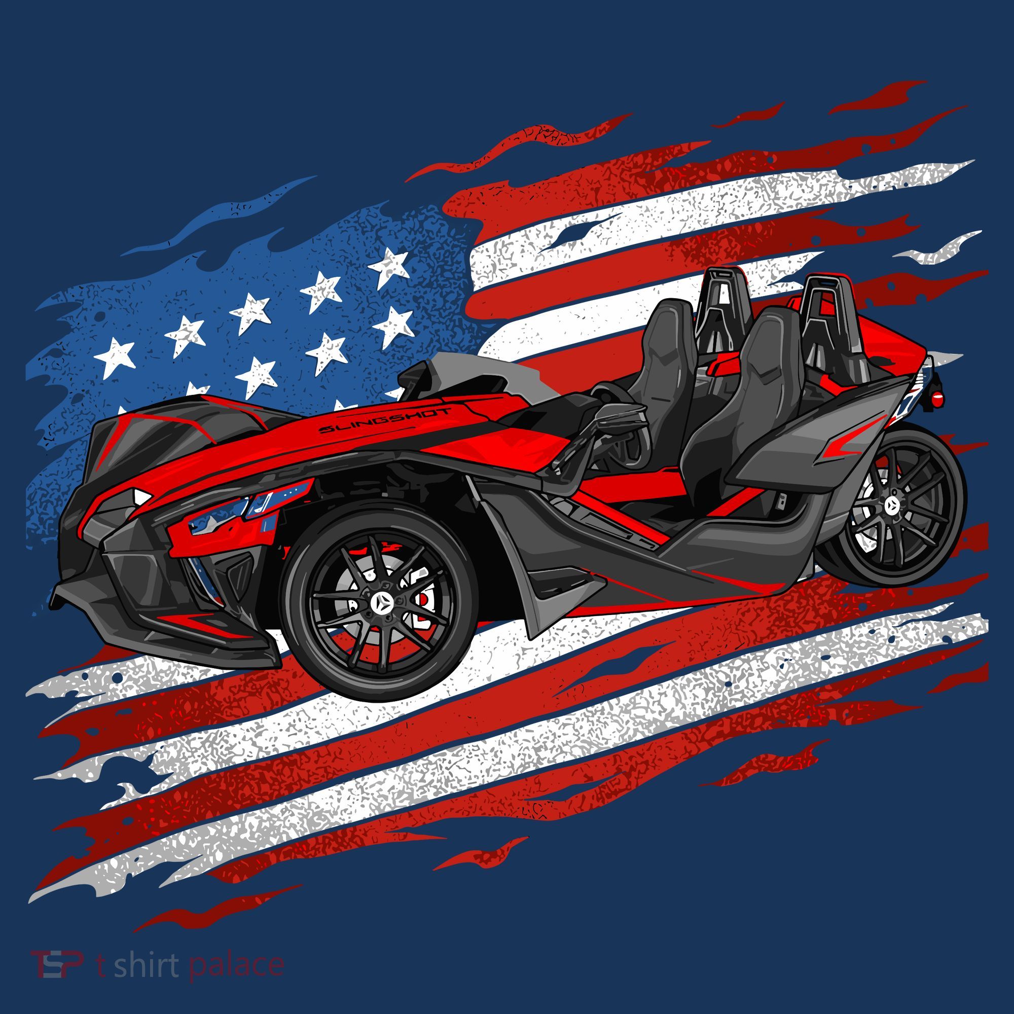 Slingshot Driver 4th Of July Slingshot American Flag Hoodie