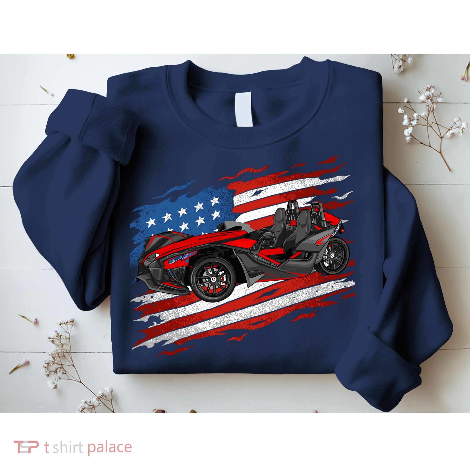 Slingshot Driver 4th Of July Slingshot American Flag Sweatshirt