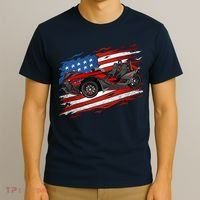 Slingshot Driver 4th Of July Slingshot American Flag T-Shirt thumb 3