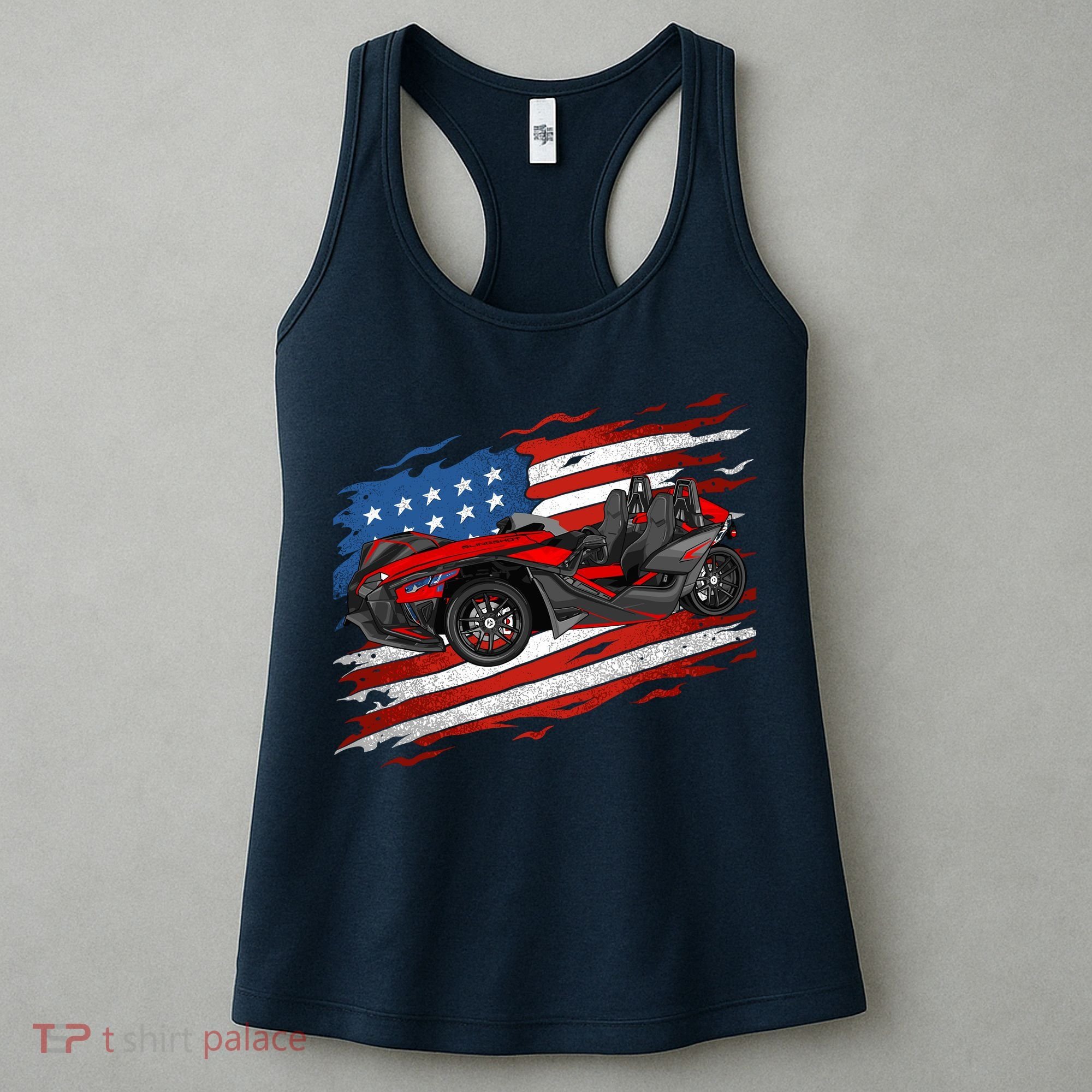 Slingshot Driver 4th Of July Slingshot American Flag Women's Tank Top
