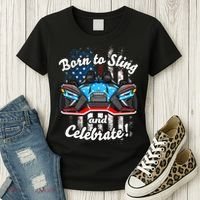 Slingshot Driver 4th Of July Slingshot American Flag Women's T-Shirt thumb 3