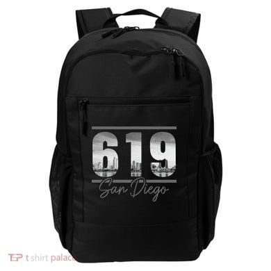 San Diego 619 Area Code Vintage Skyline California Backpack