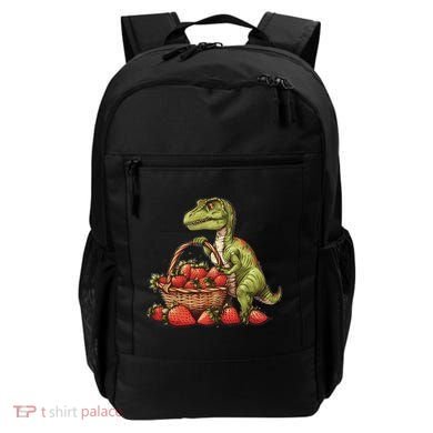Strawberry Dinosaur Artwork Funny Dino Strawberry Fruit Backpack