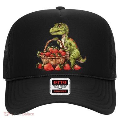 Strawberry Dinosaur Artwork Funny Dino Strawberry Fruit Hat