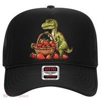 Strawberry Dinosaur Artwork Funny Dino Strawberry Fruit Hat thumb 0