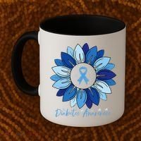 Sunflower Diabetes Awareness Month Coffee Mug thumb 2