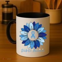 Sunflower Diabetes Awareness Month Coffee Mug thumb 4