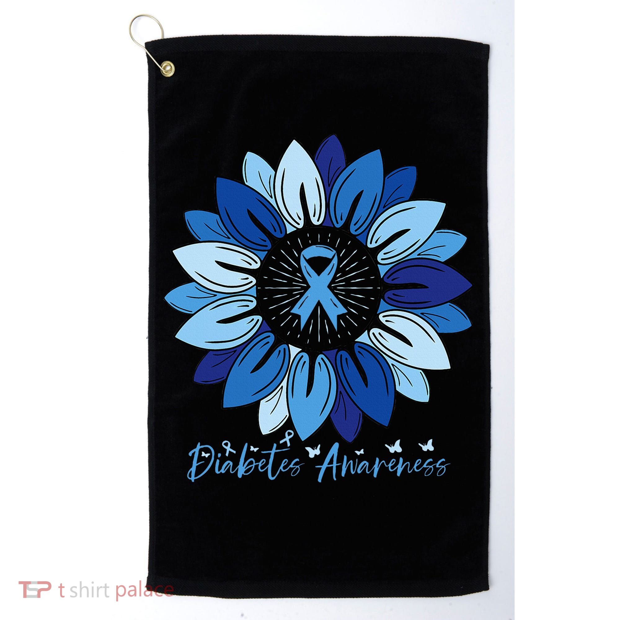 Sunflower Diabetes Awareness Month Golf Towel