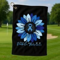 Sunflower Diabetes Awareness Month Golf Towel thumb 1