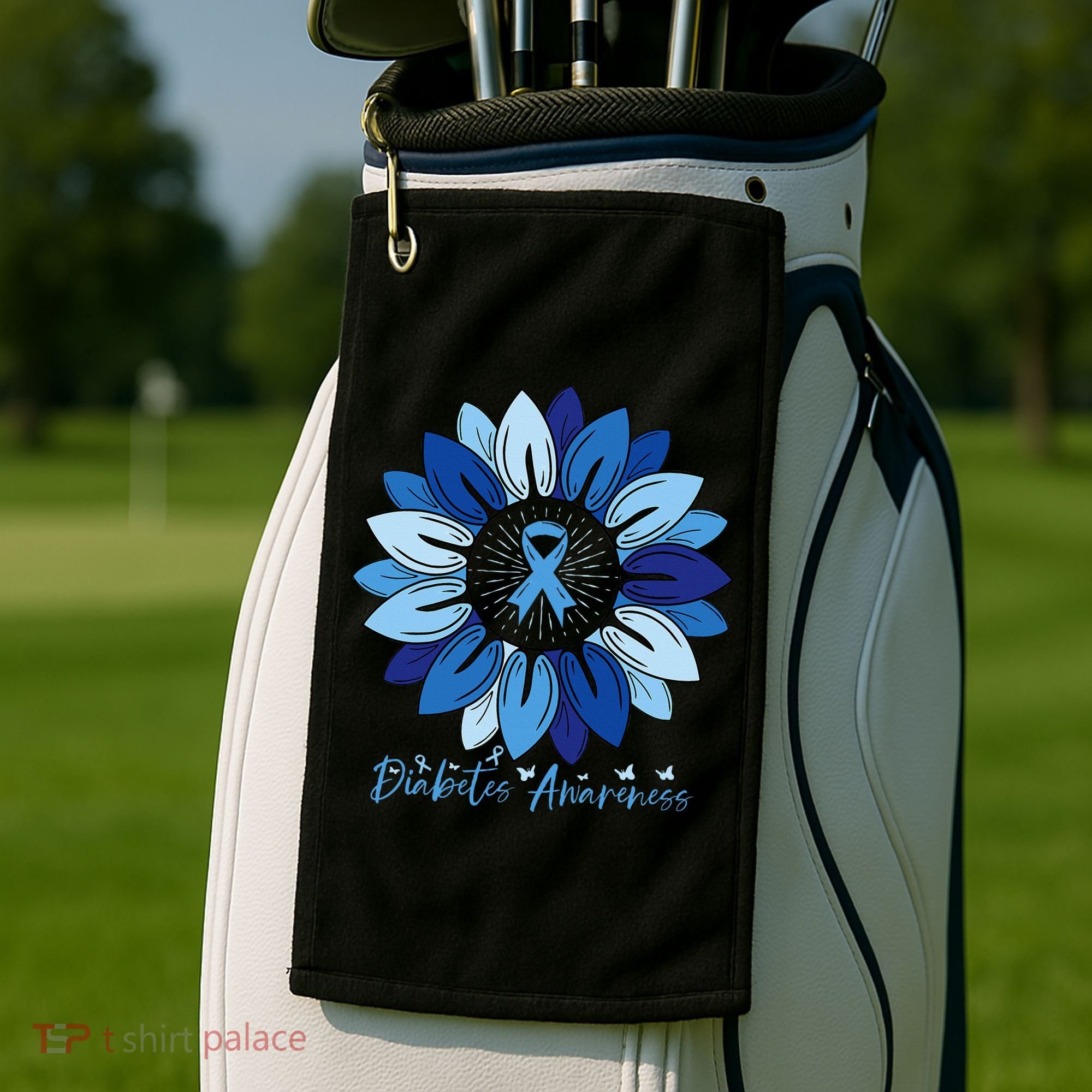Sunflower Diabetes Awareness Month Golf Towel