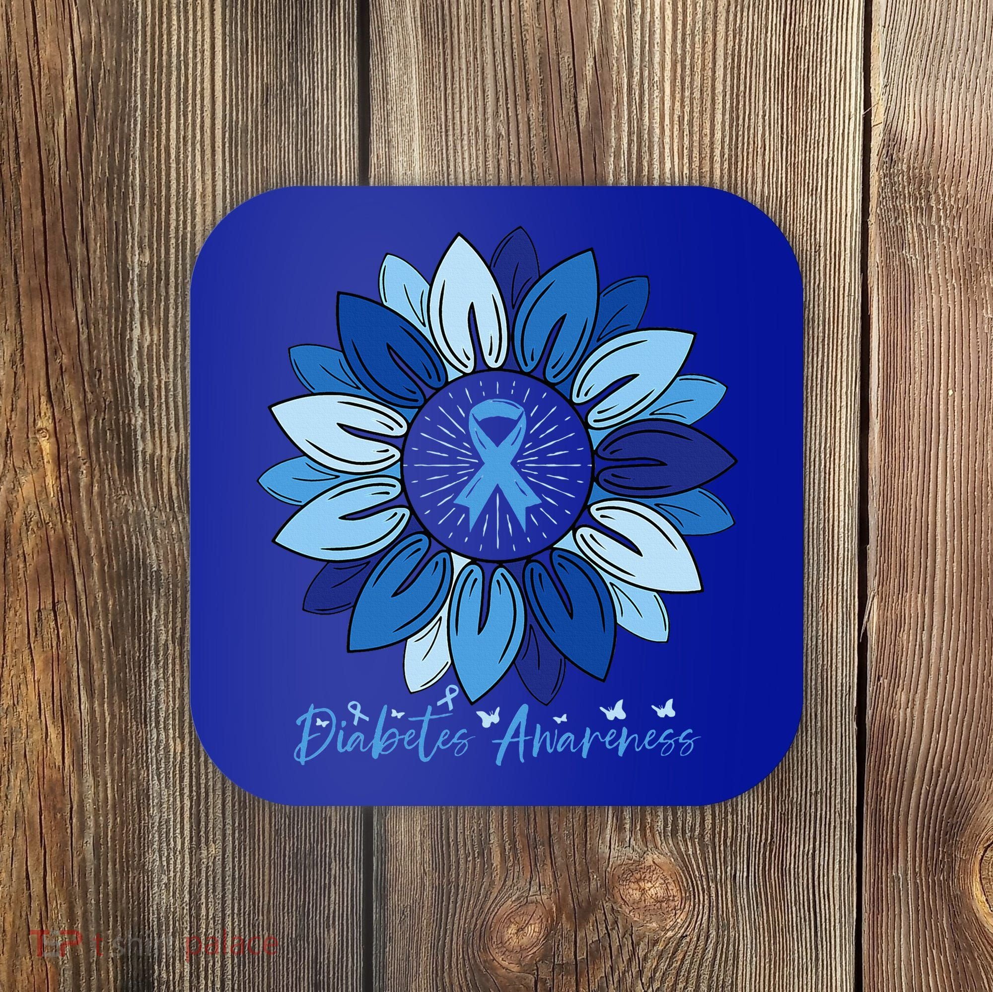 Sunflower Diabetes Awareness Month Coaster