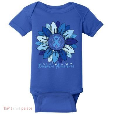 Sunflower Diabetes Awareness Month Baby Bodysuit