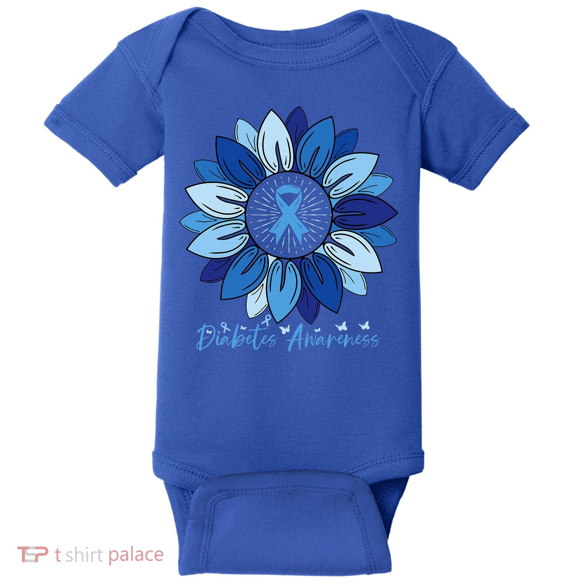 Sunflower Diabetes Awareness Month Baby Bodysuit