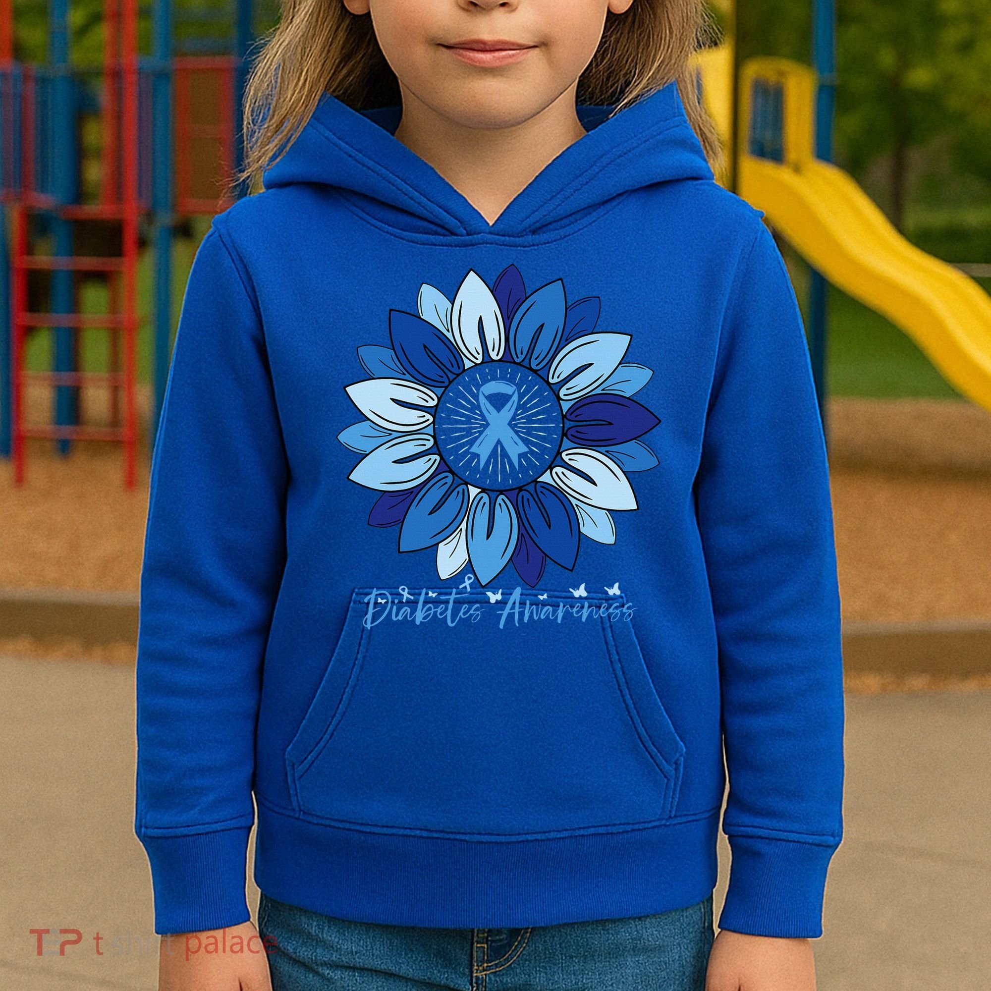 Sunflower Diabetes Awareness Month Kids Hoodie